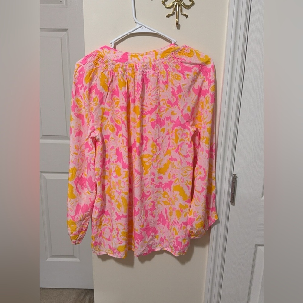 Lilly Pulitzer Pink Silk Blouse - Picture 2 of 2